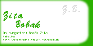 zita bobak business card