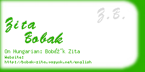 zita bobak business card